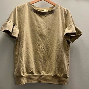 Ruffle sleeve t shirt